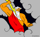 Dibujo Dios Zeus pintado por benito