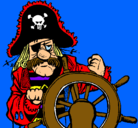 Dibujo Capitán pirata pintado por alvarodelara