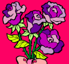 Dibujo Ramo de rosas pintado por FLORES