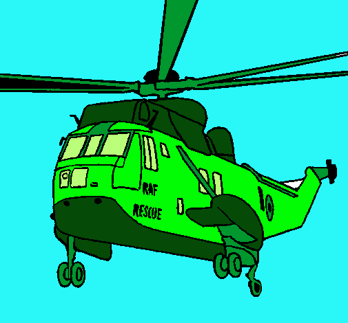 Dibujo Helicóptero al rescate pintado por daniel97