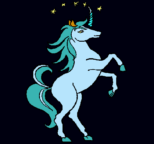 Dibujo Unicornio pintado por merlia