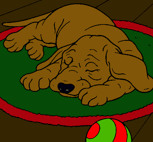 Dibujo Perro durmiendo pintado por JuaniKapo