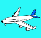 Dibujo Avión de pasajeros pintado por Avion