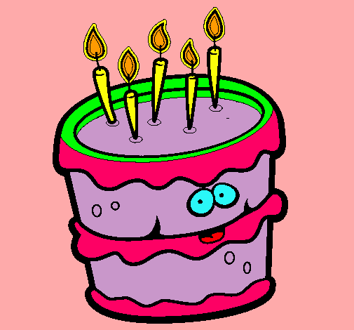 Dibujo Pastel de cumpleaños 2 pintado por tinkerbell