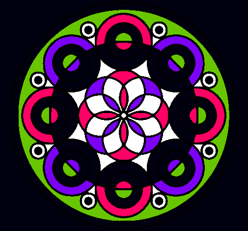 Dibujo Mandala 35 pintado por blanca