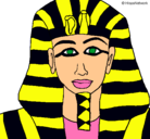 Dibujo Tutankamon pintado por ester