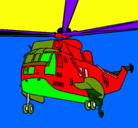 Dibujo Helicóptero al rescate pintado por jaret
