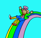 Dibujo Duende en el arco iris pintado por alvarodelara