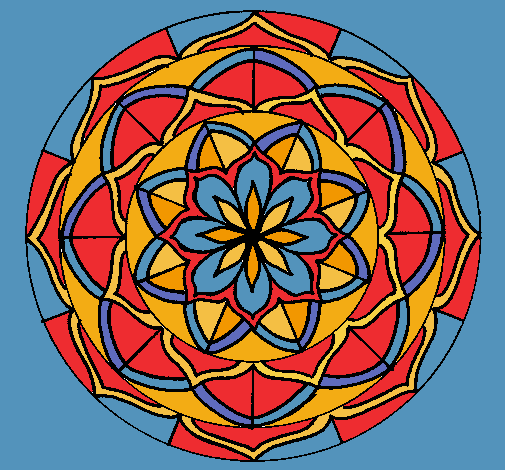 Dibujo Mandala 6 pintado por blanca