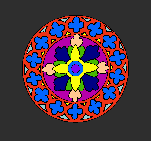 Dibujo Mandala 21 pintado por DANIR