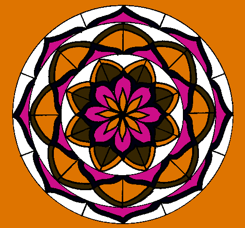 Dibujo Mandala 6 pintado por blanca