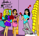 Dibujo Barbie de compras con sus amigas pintado por chuvo