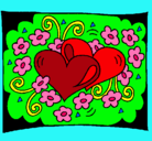 Dibujo Corazones y flores pintado por sheryl_selena