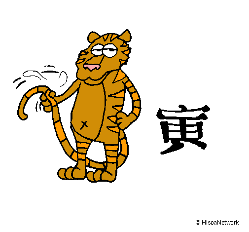 Dibujo Tigre pintado por jhoana