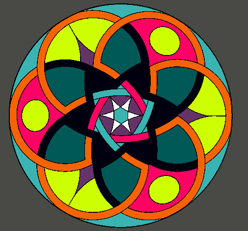 Dibujo Mandala 11 pintado por blanca