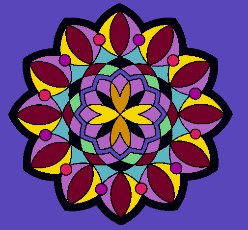 Dibujo Mandala 3 pintado por blanca