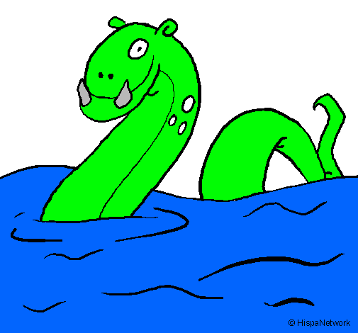 Dibujo Monstruo del lago nes pintado por ikari