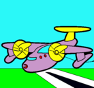 Dibujo Avión con aspas pintado por alvarodelara