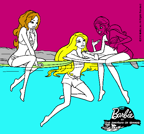 Dibujo Barbie y sus amigas pintado por Natalia32