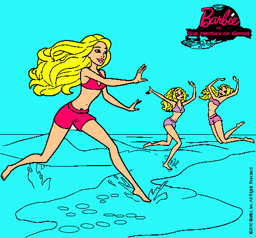 Dibujo Barbie de regreso a la playa pintado por noem