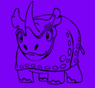 Dibujo Rinoceronte pintado por jikjko