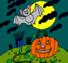 Dibujo Paisaje de Halloween pintado por meely