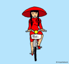 Dibujo China en bicicleta pintado por SuPeRnErEa
