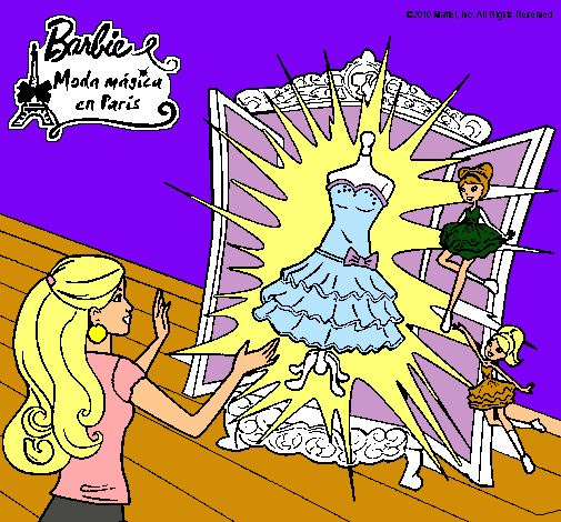 Dibujo El vestido mágico de Barbie pintado por Andilusa