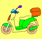 Dibujo Ciclomotor pintado por ME-SSI3