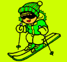 Dibujo Niño esquiando pintado por Locarroo