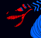 Dibujo Esqueleto tiranosaurio rex pintado por lucio
