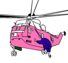 Dibujo Helicóptero al rescate pintado por mauroj  