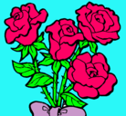 Dibujo Ramo de rosas pintado por milolucia