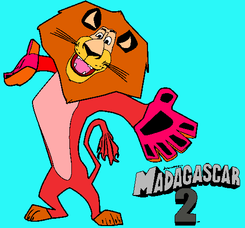 Dibujo Madagascar 2 Alex 2 pintado por VIVI1771