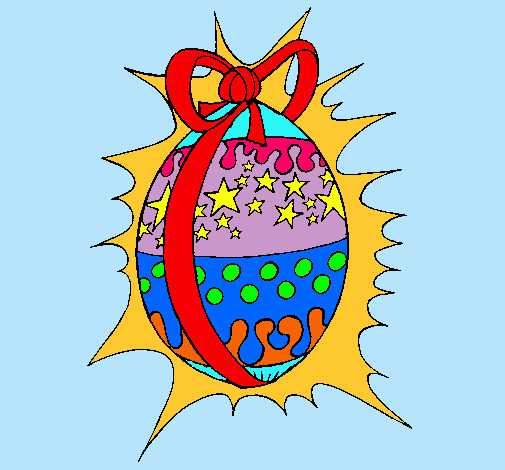 Dibujo Huevo de pascua brillante pintado por crmenboo