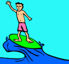 Dibujo Surfista pintado por alvarodelara