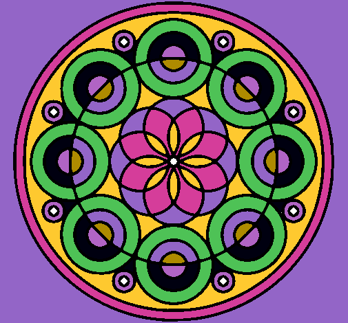 Dibujo Mandala 35 pintado por blanca