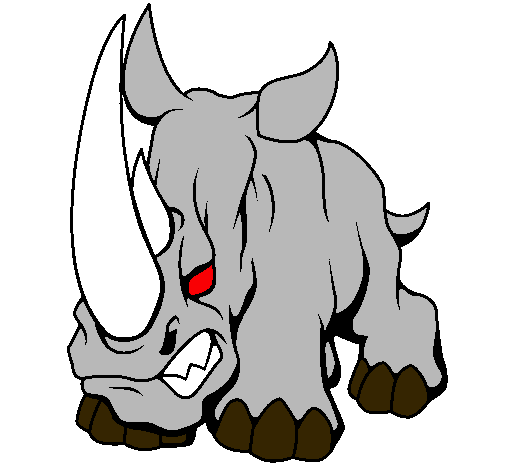 Dibujo Rinoceronte II pintado por ikari