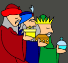 Dibujo Los Reyes Magos 3 pintado por keila