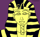 Dibujo Tutankamon pintado por flis