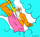 Dibujo Dios Zeus pintado por braian
