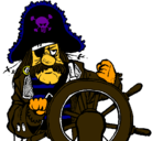 Dibujo Capitán pirata pintado por zssssssssssssss