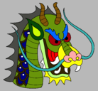 Dibujo Cabeza de dragón pintado por jeankyvargas