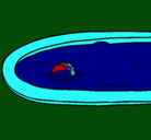 Dibujo Pelota en la piscina pintado por felixnavarr