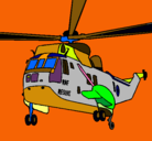 Dibujo Helicóptero al rescate pintado por reyner