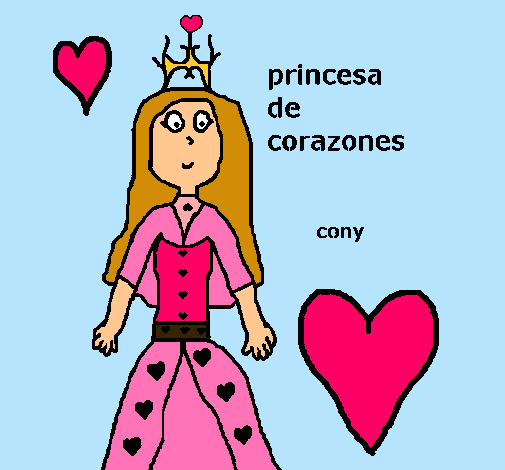 Dibujo Princesa de corazones pintado por aida283