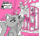 Dibujo La gata de Barbie descubre a las hadas pintado por sara222