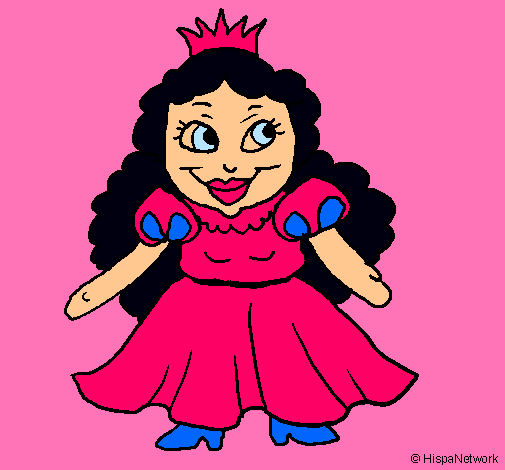 Dibujo Princesa pequeña pintado por amalia