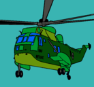 Dibujo Helicóptero al rescate pintado por adria
