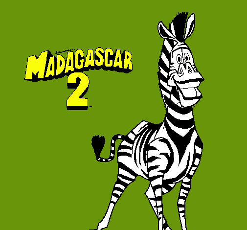 Dibujo Madagascar 2 Marty pintado por roci